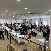 COUNT: Volunteers count the ballots for Malvern Hills District Council election