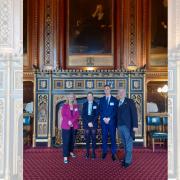 From left: Harriett Baldwin MP, Bea Morgan, Nick Miller and Sir Lindsay Hoyle MP