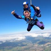 Harry Parsonage took part in a skydive in memory of his grandad who died from Alzheimer's