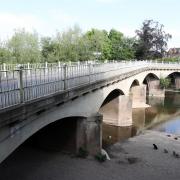 Archive image of the river Teme bridge in Tenbury Wells