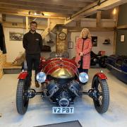 The Pembleton Motor Company's Guy Gregory with MP Harriet Baldwin