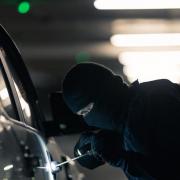 Stock image of a car thief