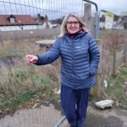 Councillor Tracy Huffer at the site