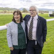 Elaine and Derek Thompson at Ludlow Racecourse