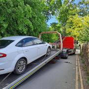 This car was seized after being found to have no tax in south Shropshire