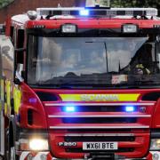 A lorry caught fire in Newnham Bridge