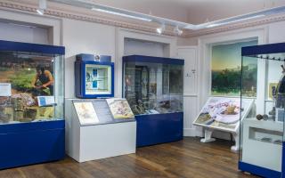 The interior of the museum at the Buttercross