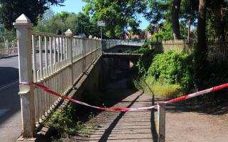 A cordon was put in place to protect the river Teme after petrol leaked at the nearby forecourt
