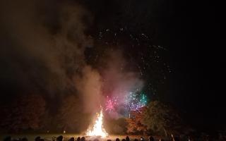 The annual bonfire and fireworks event at Tenbury Wells