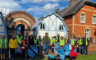 Members of the Keep Tenbury Clean and Green community group