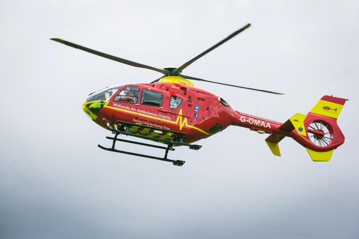 A car passenger has been airlifted to hospital in Birmingham